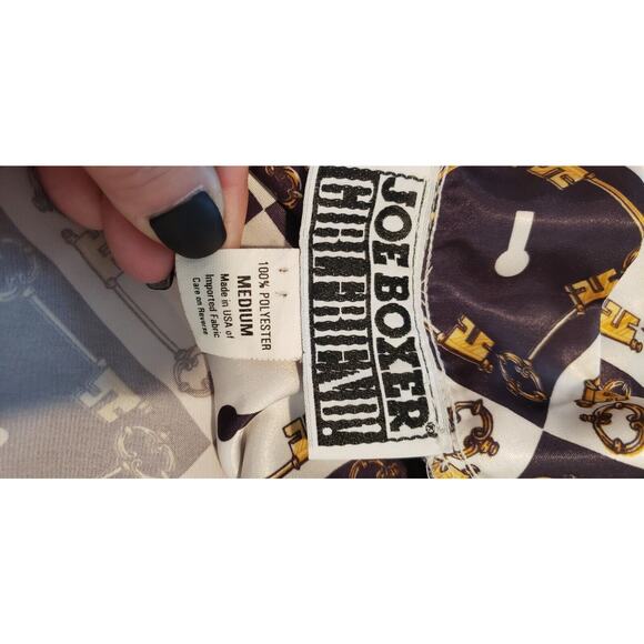 Vintage Joe Boxer Girlfriend Robe Kimono Jacket Cover Up Key To My Heart M - Picture 8 of 10